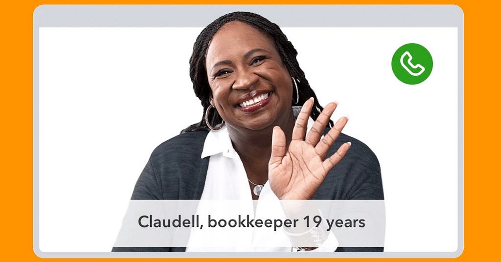 Claudell, the face of QuickBooks Live.